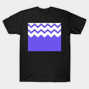 Zigzag geometric pattern - blue and white. T-Shirt